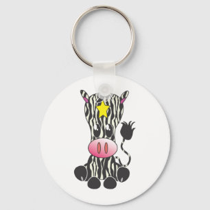 Sitzender Zebra Schlüsselanhänger