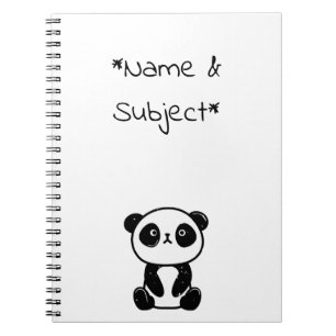 Sitzendes Panda-Bären-Notebook Notizblock