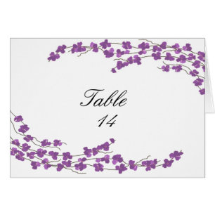 Sitzkarte Blossoms Table - Lila Blüten