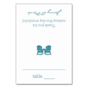 Sitzkarte für Adirondack Tischnummer