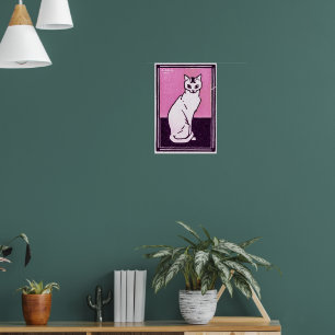 Sitzkatze von Julie de Graag Poster