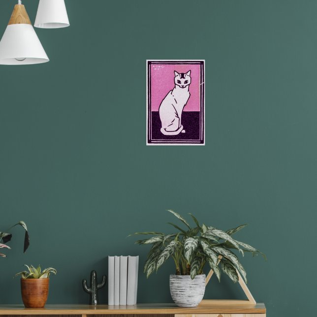 Sitzkatze von Julie de Graag Poster (Wohnzimmer 1)