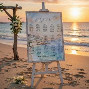 Sitzordnung für die Hochzeit auf Santorin Poster