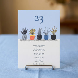 Sitzplan der botanischen Pflanze Tischnummer