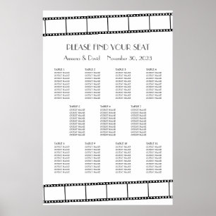 Sitzplan für Hochzeitsfilmstars Poster