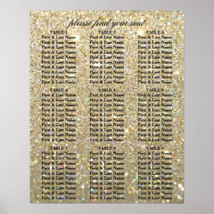 Sitzplan - Gold Glit Fab Poster