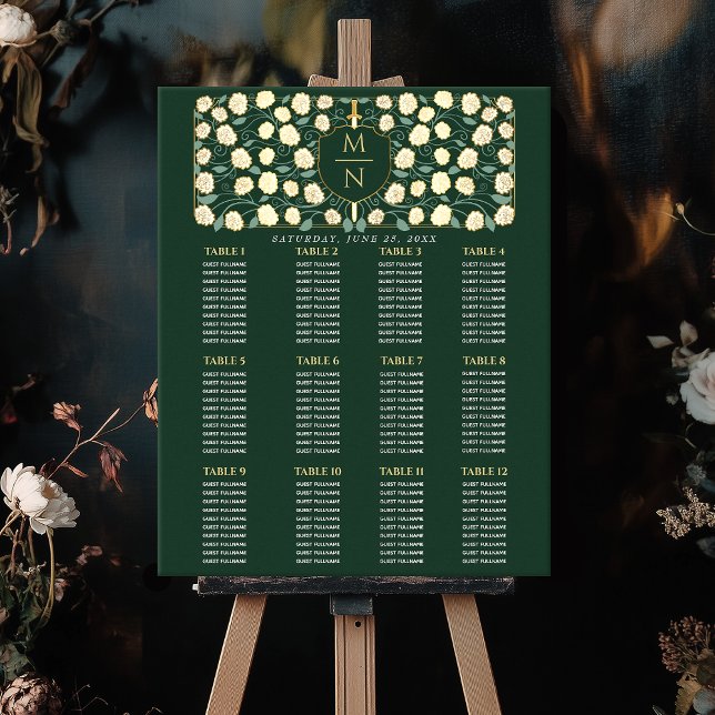 Sitzplan im mittelalterlichen Monogrammstil 'Schwe Poster (Von Creator hochgeladen)