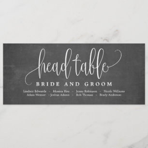 Sitzplan Kopf Tischkarte - Reizende Kalligrafie Einladung