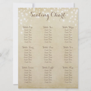 Sitzplan Parchment Sparkle Einladung