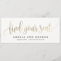 Sitzplan Titel Karte - Schöne Kalligrafie