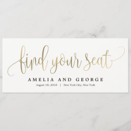 Sitzplan Titel Karte - Schöne Kalligrafie