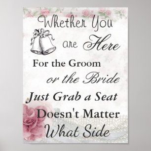 Sitzplanposter für Hochzeit, Vintage-Blumenmuster Poster