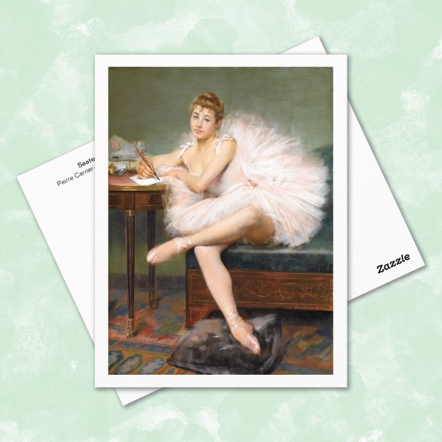 Sitzplatz Ballerina Pierre Carrier-Belleuse Postkarte (Von Creator hochgeladen)