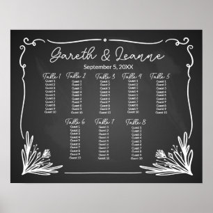 Sitzplatz-Hochzeitskalender Poster