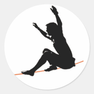 Sitzstart auf der Strecke Runder Aufkleber