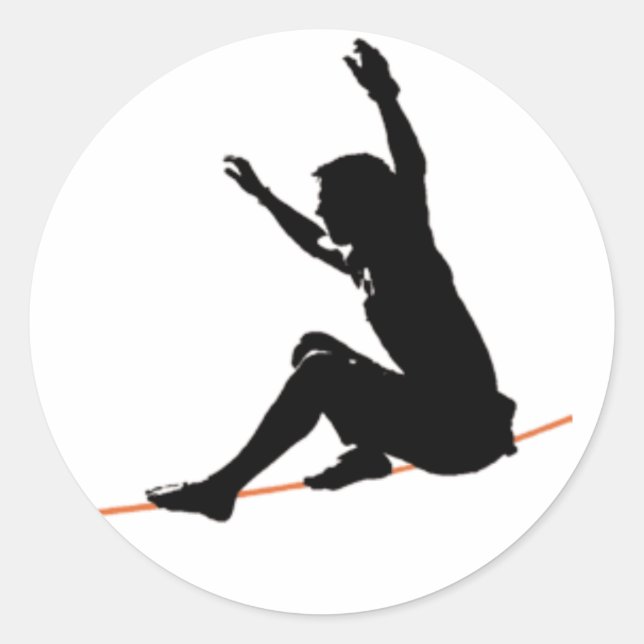 Sitzstart auf der Strecke Runder Aufkleber (Vorderseite)