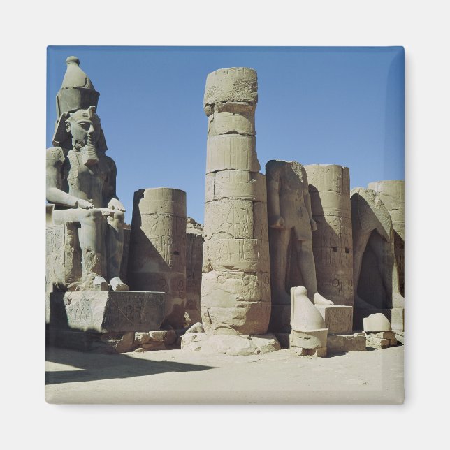 Sitzstatue Ramesses II Magnet (Vorne)