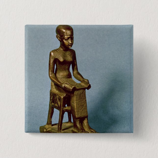 Sitzstatue von Imhotep ein offenes halten Button (Vorderseite)