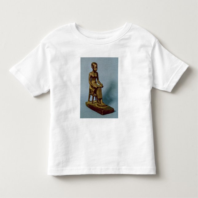 Sitzstatue von Imhotep ein offenes halten Kleinkind T-shirt (Vorderseite)