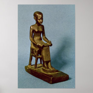 Sitzstatue von Imhotep mit offener Sitzecke Poster