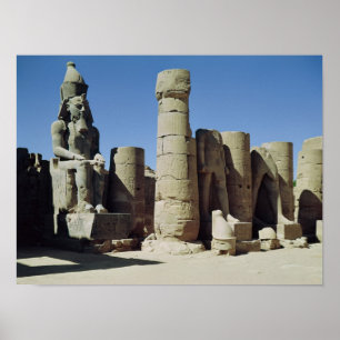 Sitzstatue von Ramesses II Poster