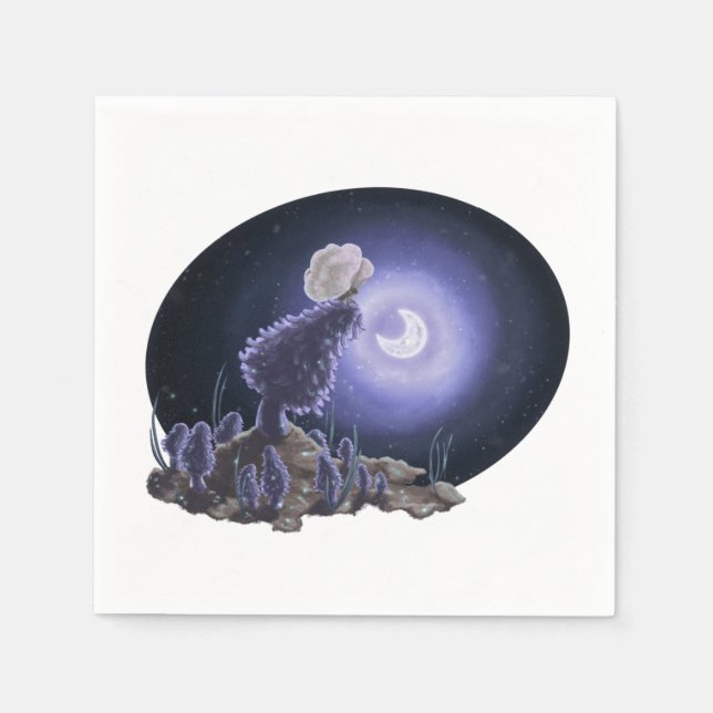 Sitzung am Mondlicht Serviette (Vorderseite)