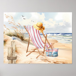 Sitzung an der Sea Beach Monogram Poster