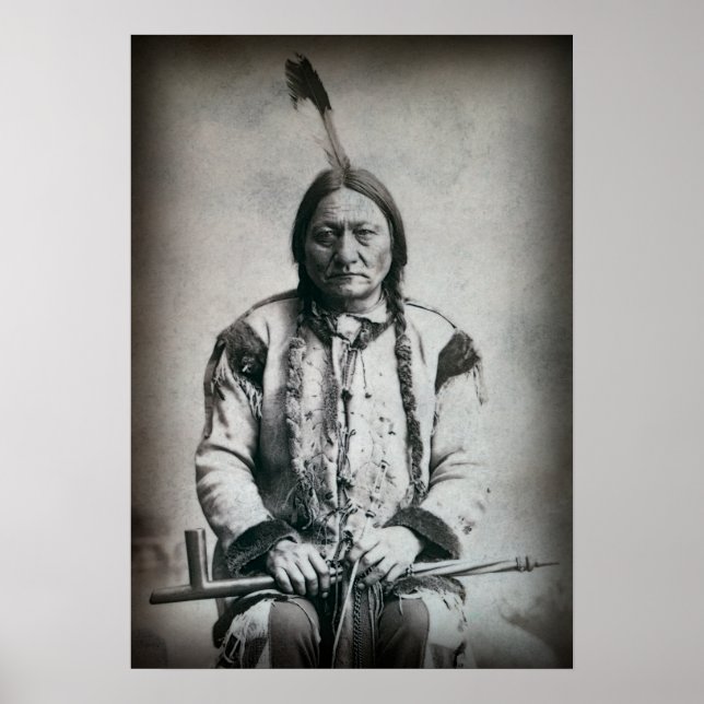 SITZUNG BULL LAKOTA CHIEF 1884 POSTER (Vorne)