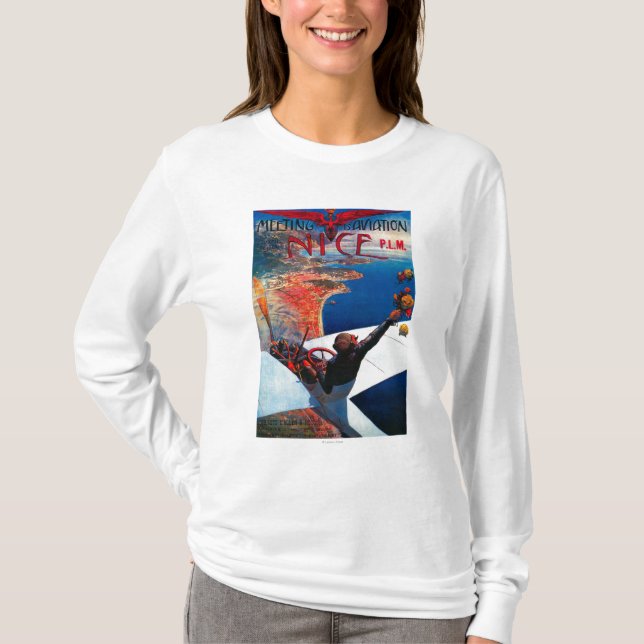 Sitzung D Luftfahrt in Nizza, Frankreich-Plakat T-Shirt (Vorderseite)