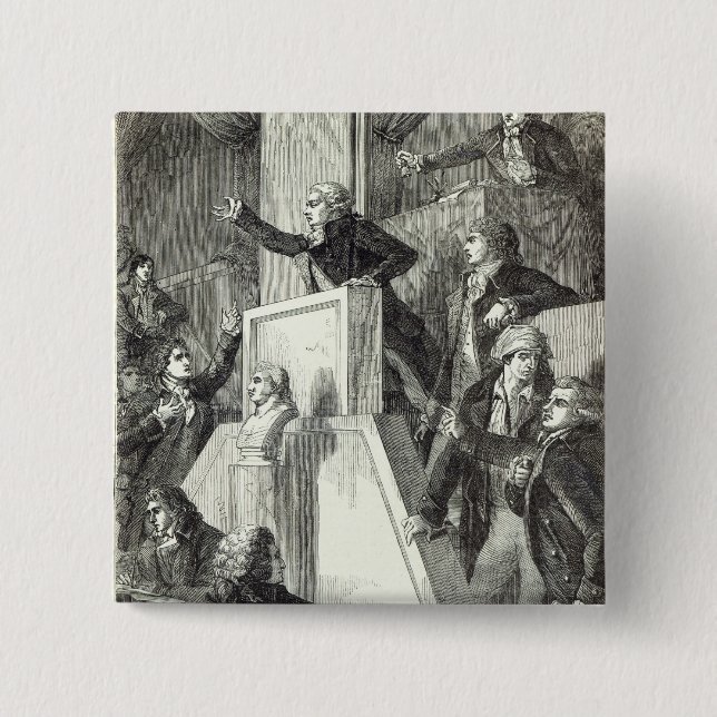 Sitzung der Nationalversammlung, 1791 Button (Vorderseite)