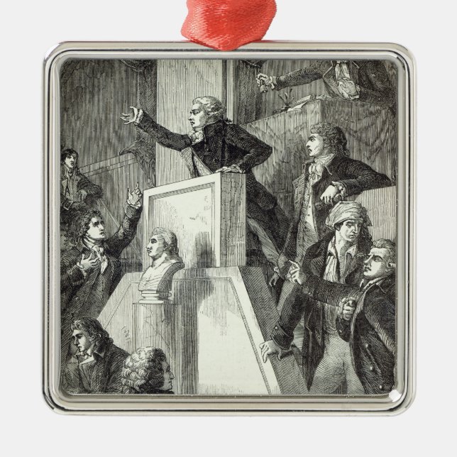 Sitzung der Nationalversammlung, 1791 Silbernes Ornament (Vorne)