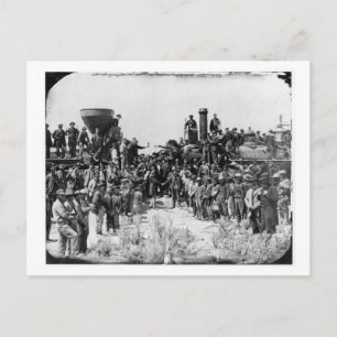 Sitzung der Rails - Promontory Point Utah 1869 Postkarte