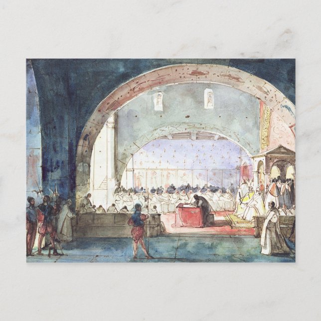 Sitzung des Kapitels des Ordens des Tempels Postkarte (Vorderseite)