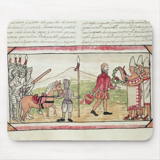 Sitzung von Hernando Cortes und von Montezuma Mousepad (Vorne)