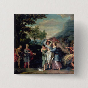 Sitzung von Jakob und von Laban mit Rachel, Leah Button