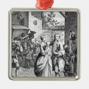 Sitzung von Ritter-DES Greux und Manon Silbernes Ornament