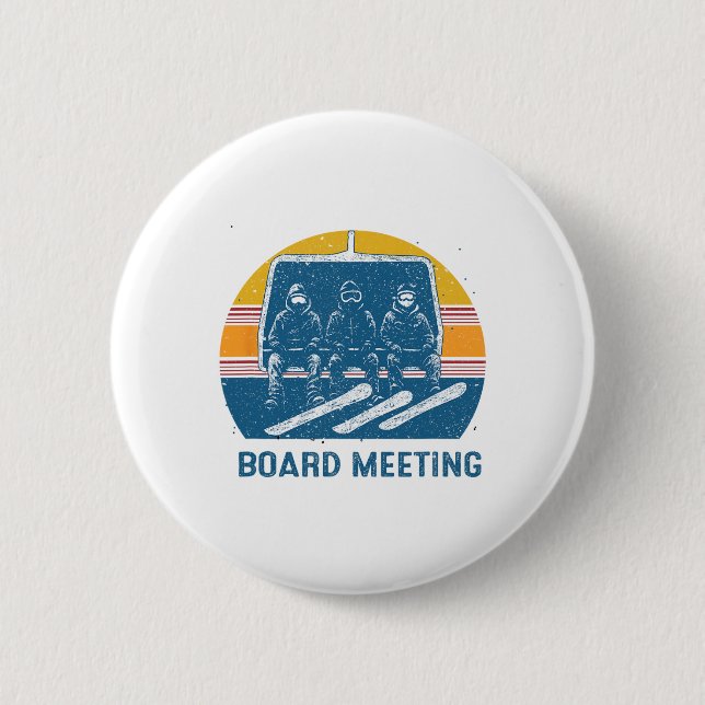 Sitzungen Snowboard-Meeting Snowboardfahren Winter Button (Vorderseite)