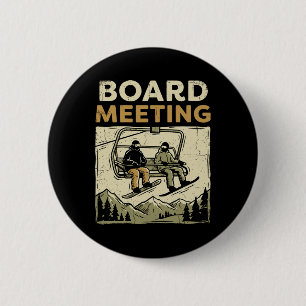 Sitzungsboard T, Snowboard Skifahren Wintersport Button