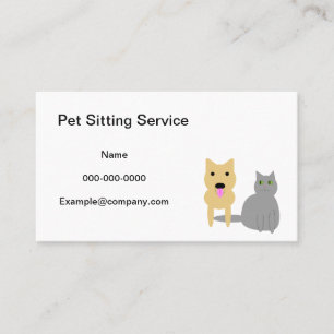 Sitzungsdienstkarte für Haustiere Visitenkarte