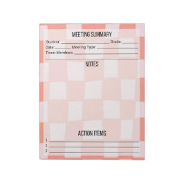 Sitzungshinweise/Zusammenfassung Notepad- Schachbr Notizblock