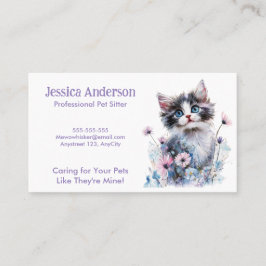 Sitzungskarte für Haustiere - Niedliche Katze in B Visitenkarte