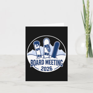 Sitzungsvorstand 2026 Lustiges Snowboarden Winter Karte
