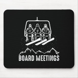 Sitzungsvorstand Lustiges Snowboarden Wintersport Mousepad