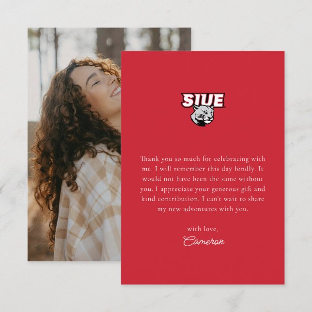 SIUE-Abschlussfeier Dankeskarte (Vorne/Hinten)