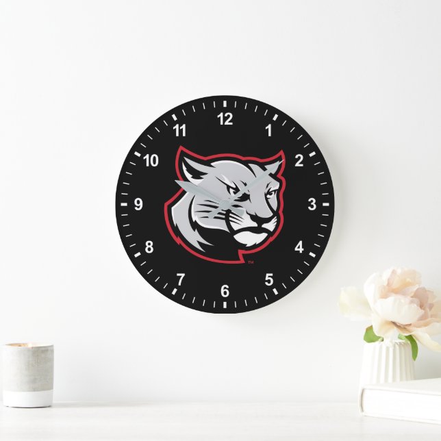 SIUE Cougars Große Wanduhr (Zuhause)
