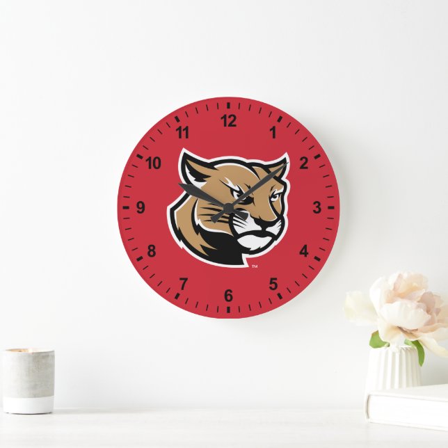 SIUE Cougars Große Wanduhr (Zuhause)