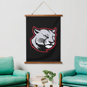 SIUE Cougars Wandteppich Mit Holzrahmen