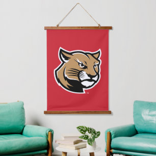 SIUE Cougars Wandteppich Mit Holzrahmen