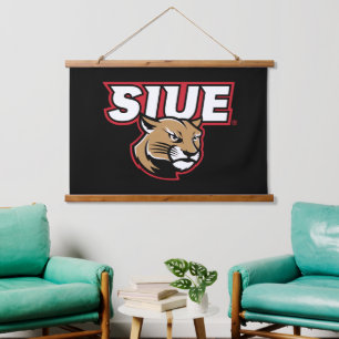 SIUE Cougars Wandteppich Mit Holzrahmen