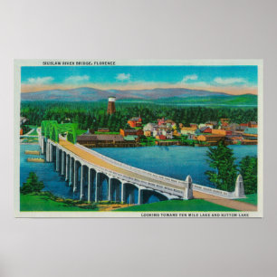 Siuslaw Fluss-Brücke in Florenz, Oregon Poster